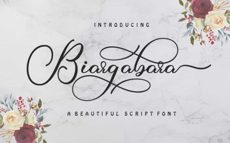 Biargabara Calligraphy Font Image 1