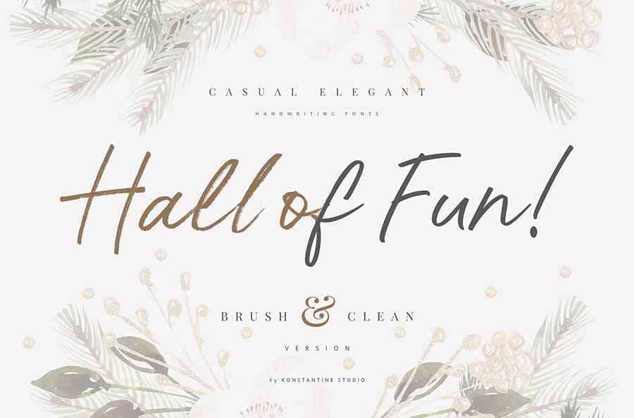 Hall Of Fun Script Font Image 1