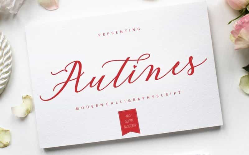 Autines Calligraphy Font Image 1