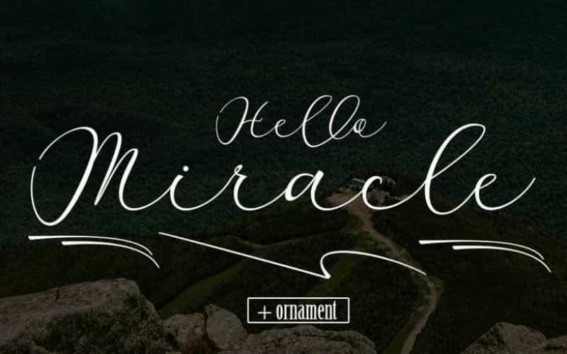Miracle Script Font Image 2