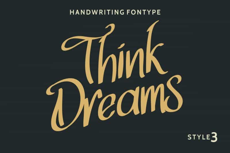 Think Dreams Script Font Image 1