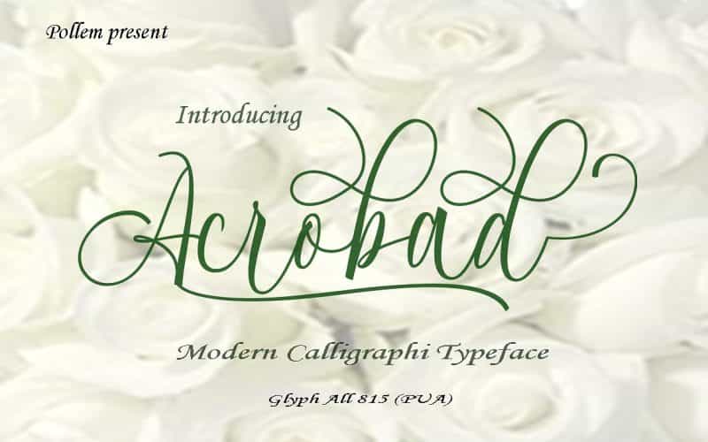 Acrobad Script Font Image 1