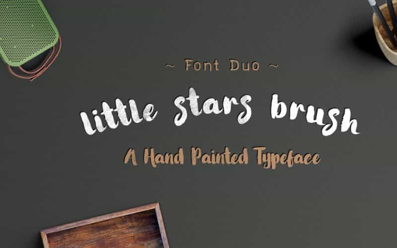 Little Stars Brush Font Image 1