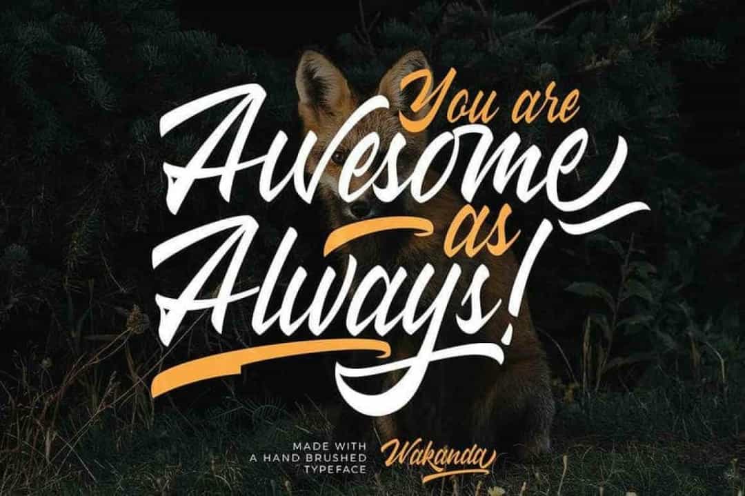 Wakanda Script Font Image 2