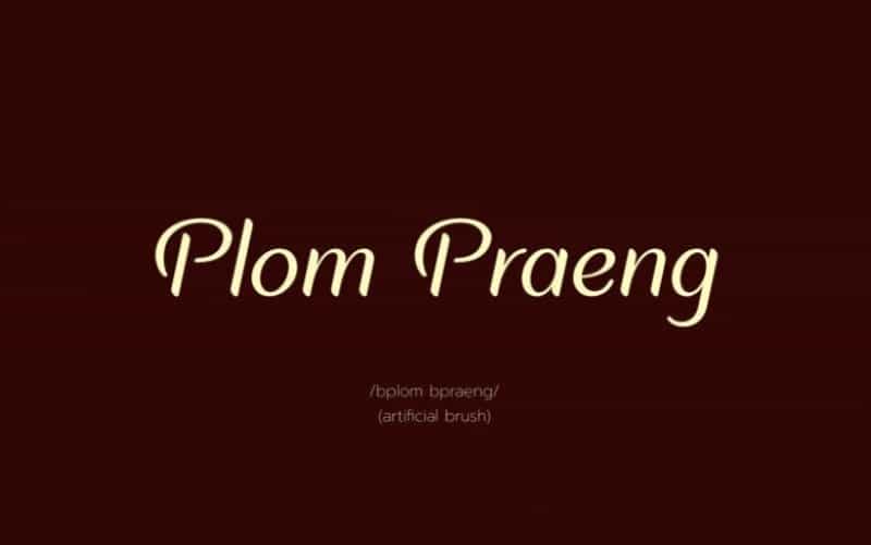 Plom Praeng Script Font Image 1