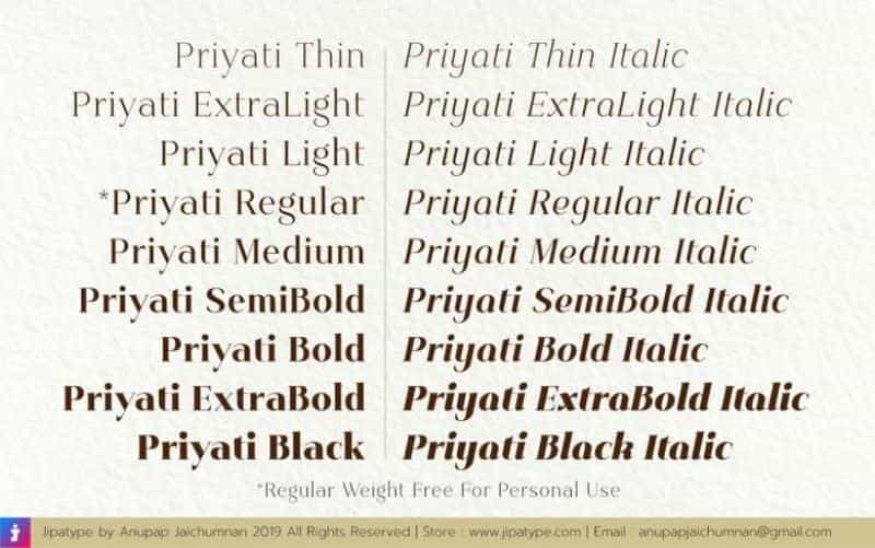Priyati Serif Font Image 4