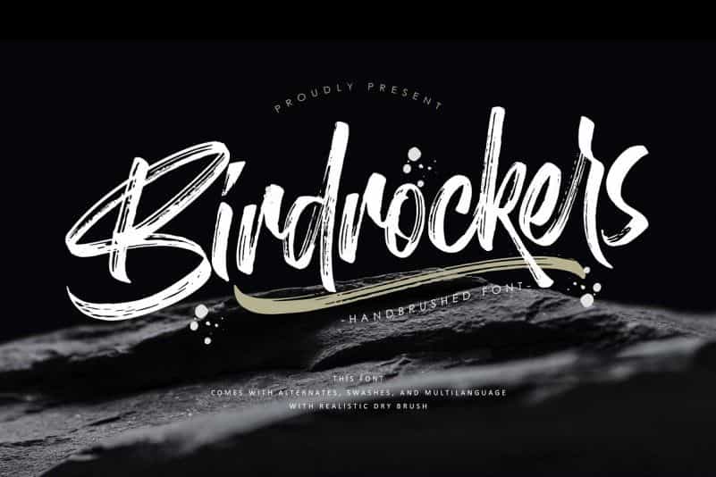 Birdrockers Brush Font Image 1