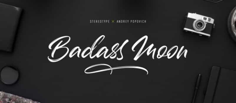 Badass Moon Brush Font Image 1