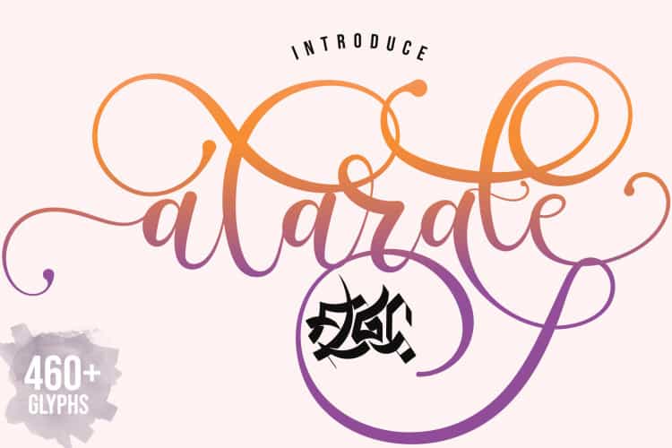 Alarate Script Font Image 1