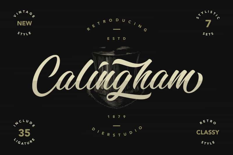 Calingham Calligraphy Font Image 1