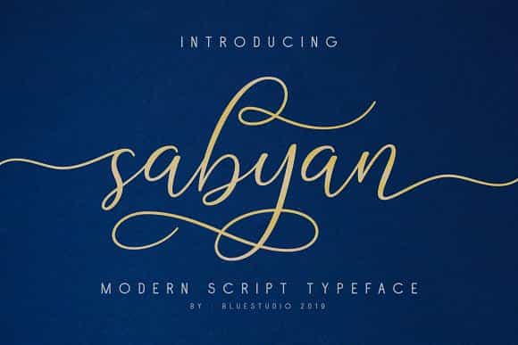 Sabyan Calligraphy Font Image 1