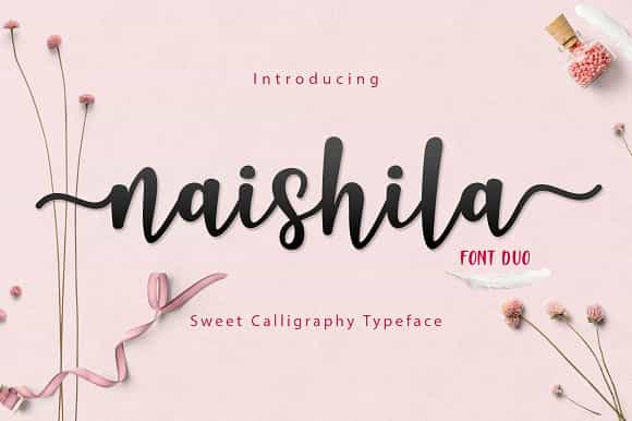 Naishila Dancing Script Font Image 1