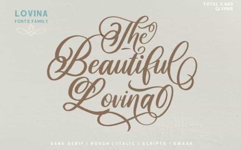 Lovina Calligraphy Font Image 1