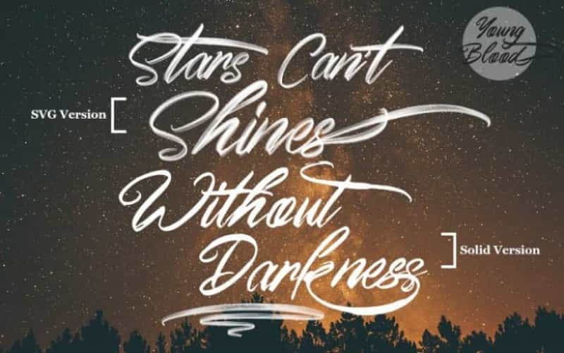 Young Blood SVG and Solid Script Font Image 2