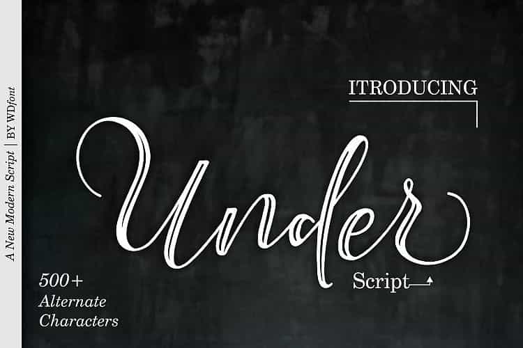 Under Script Font Image 1