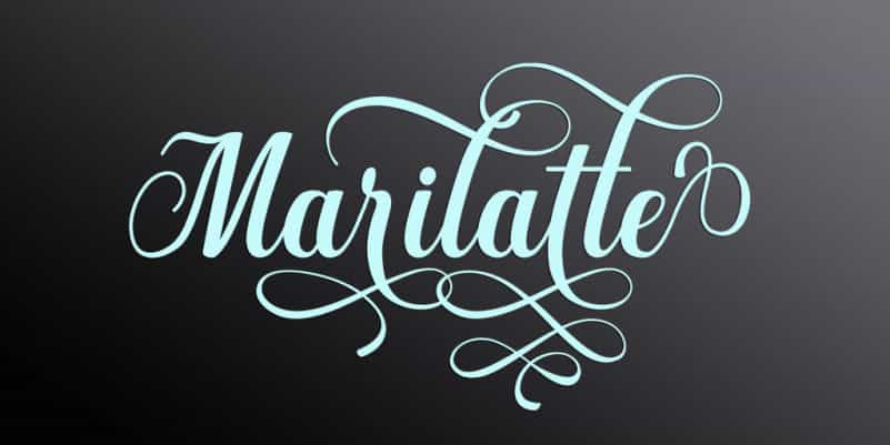 Marilatte Calligraphy Font Image 1