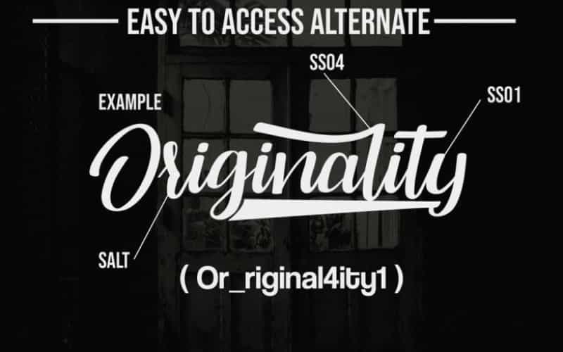 Originality Script Font Image 2