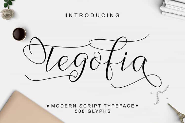 Tegofia Calligraphy Font Image 1