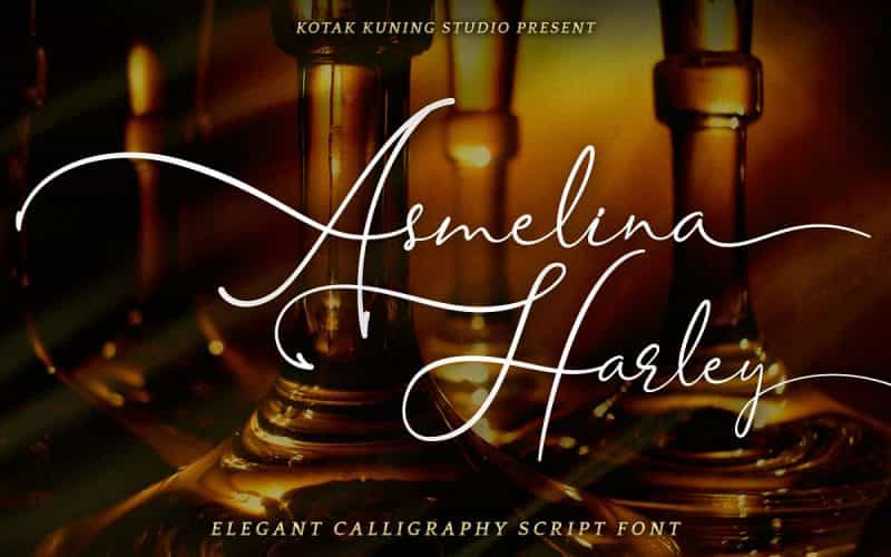 Asmelina Harley Script Font Image 1