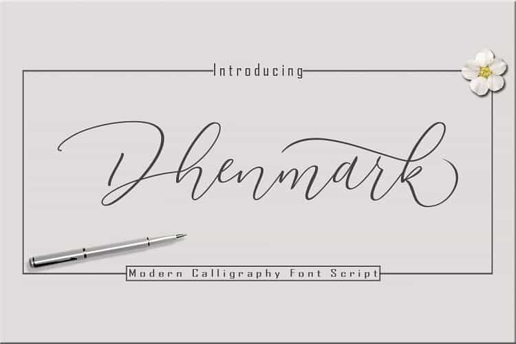 Dhenmark Calligraphy Font Image 1