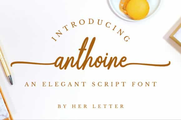 Anthoine Handwritten Font Image 1