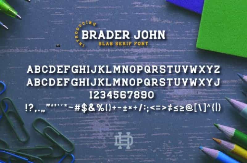 Braderjohn Slab Serif Font Image 2
