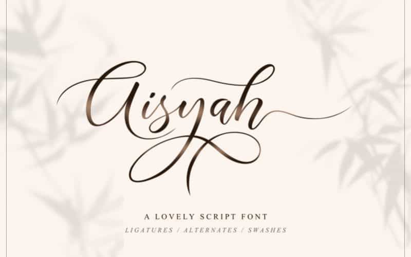 Aisyah Calligraphy Font Image 1