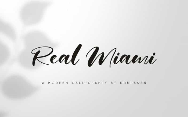 Real Miami Calligraphy Font Image 1