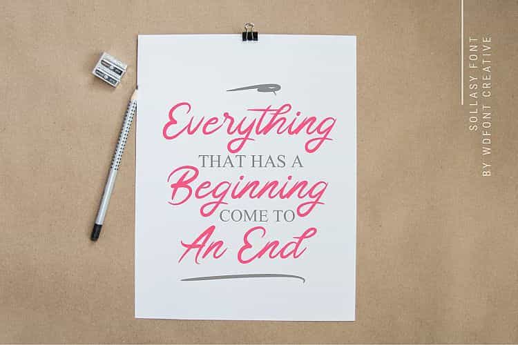 Sollasy Calligraphy Font Image 3