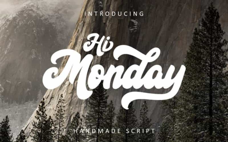 Hi Monday Script Font Image 1