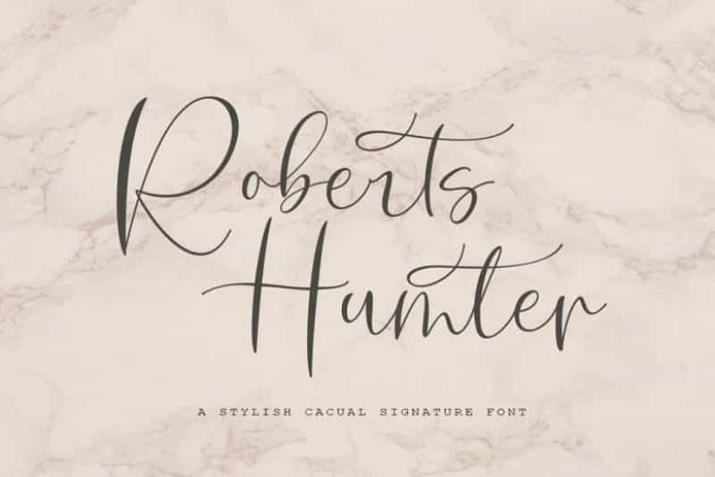 Roberts Humter Script Font Image 1