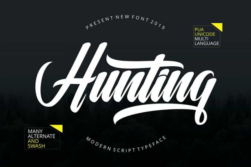 Hunting Script Font Image 1