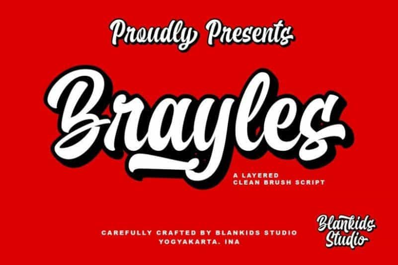 Brayles Bold Script Font Image 1