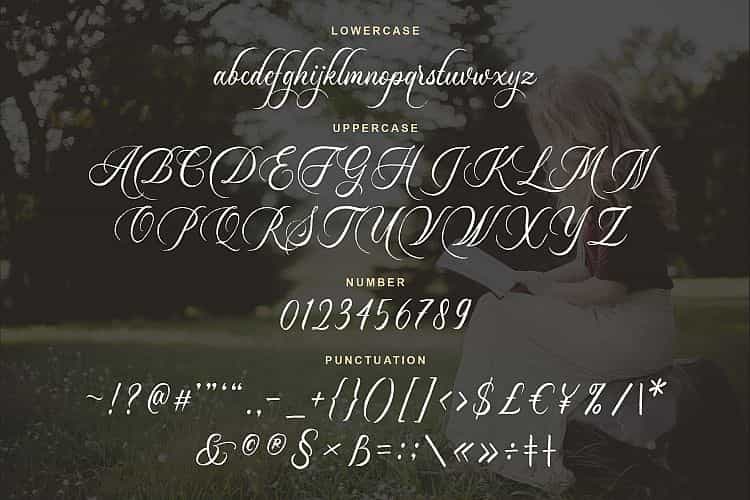 Dayland Calligraphy Font Image 2