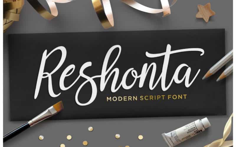 Reshonta Calligraphy Font Image 1