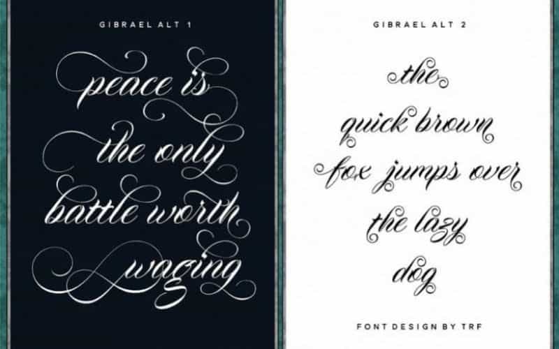 Gibrael Calligraphy Font Image 2