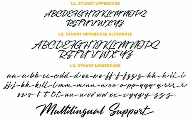 Lil Stuart Ligature Font Image 3