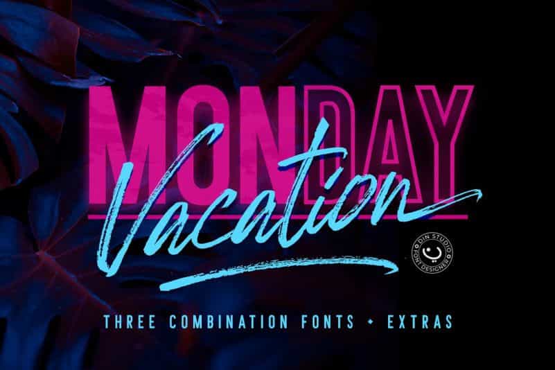 Monday Vacation Font Duo Image 1