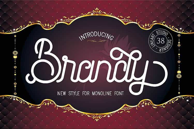 Brandy Monoline Font Duo Image 1