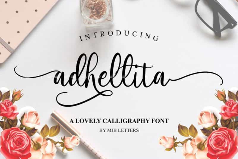 Adhellita Script Font Image 1