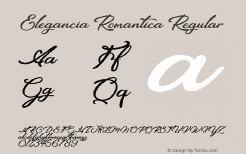Elegancia Romantica Font Image 1