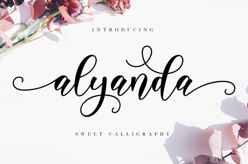 Alyanda Calligraphy Font Image 1