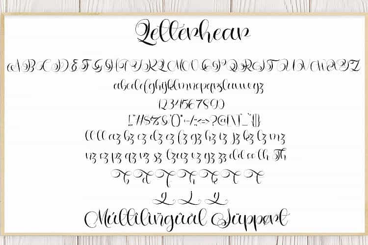 Letterhear Calligraphy Font Image 3