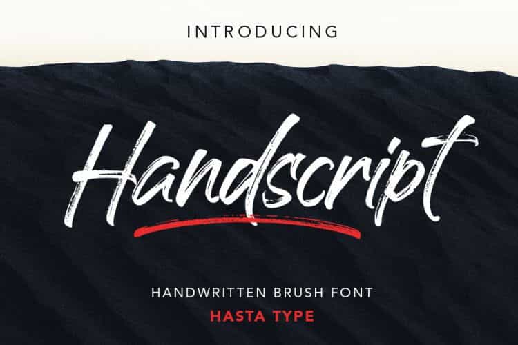Handscript Brush Font Image 1
