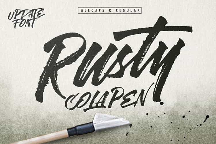 Rusty Cola Pen Font Image 1