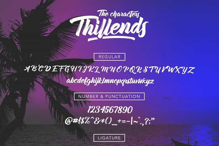 Thillends Script Font Image 3
