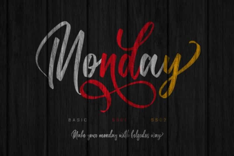 Belgedes Brush Script Font Image 2