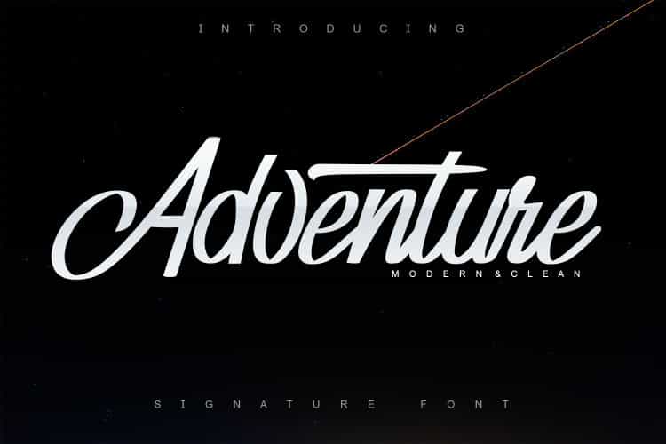 Adventure Script Font Image 1