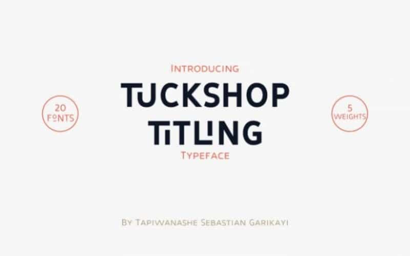 Tuckshop Titling Font Image 1