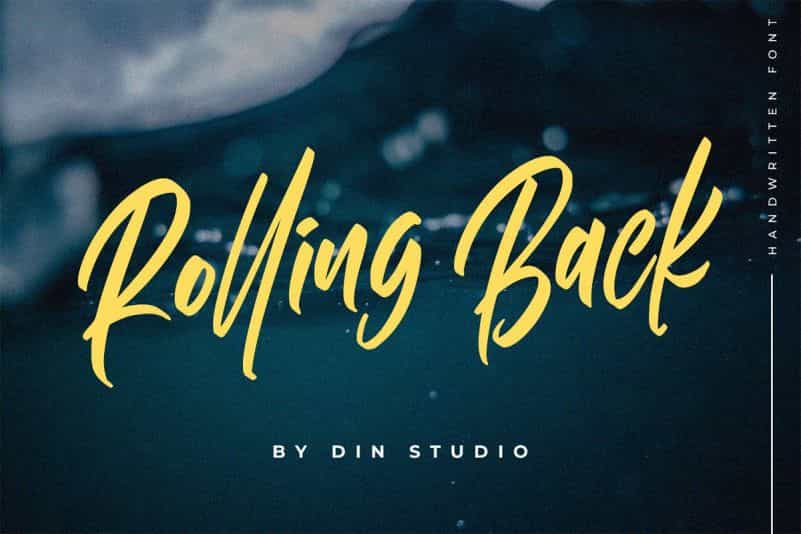 Rolling Back Script Font Image 1